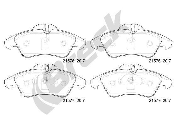 Set placute frana,frana disc 21576 00 703 10 BRECK